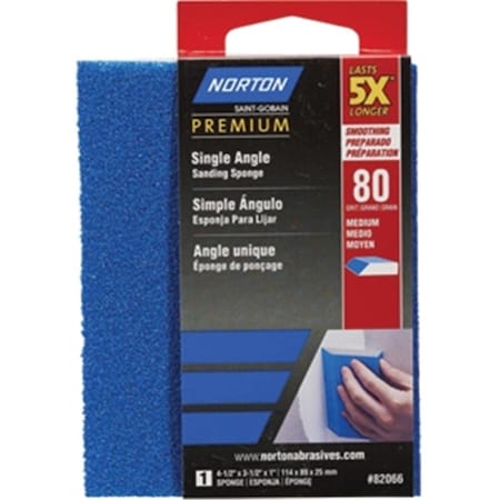 Tool Time 82066 5 x 80 Grit Single Angle Sanding Sponge TO3565723